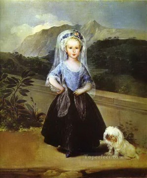 Portait of Maria Teresa de Borbon y Vallabriga Francisco de Goya pet kids Oil Paintings